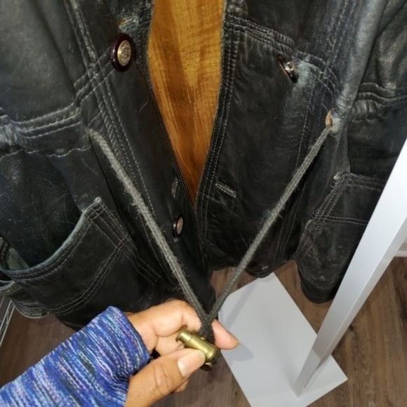 Clout Related Clothes Ladies Leather Coat Size Small - Picture 11 of 16